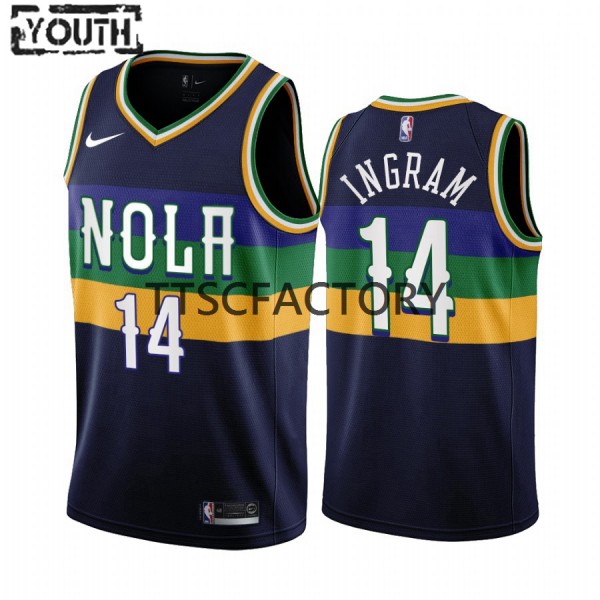 New Orleans Pelicans Trikot Brandon Ingram 14 Nike 2022-23 City Edition Navy Swingman - Kinder New Orleans Pelicans Trikot Brandon Ingram 14 Nike 2022-23 City Edition Navy Swingman - Kinder